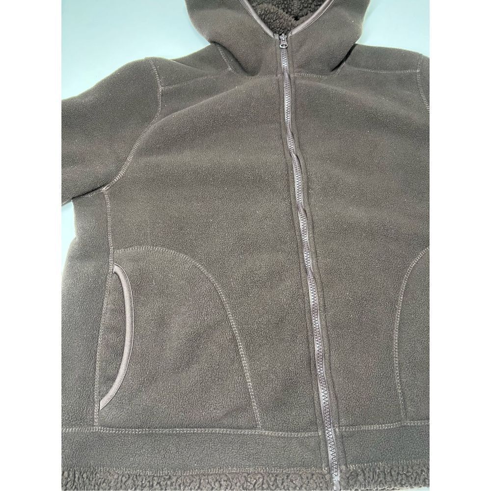 Faded Glory Hooded Fleece Jacket Faux Fur Inside Med. Brown kids Size XG (16-18 - Picture 11 of 13